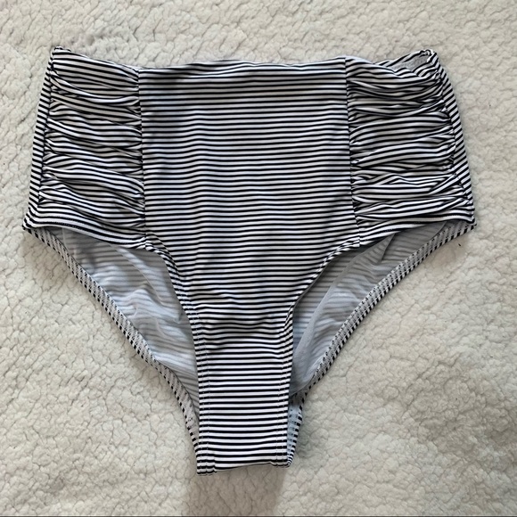 Sea Level Swim Australia NWT Positano Stripe High Waist Gathered Side Pant Size4 - Picture 5 of 16